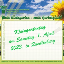 Am 1. April 2023 ist Kleingartentag ! 